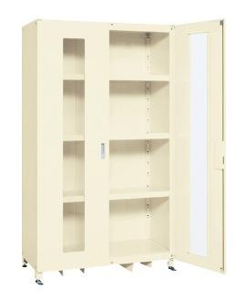 【直送】【代引不可】サカエ(SAKAE) スーパージャンボ保管庫 透明窓付 棚板耐荷重150kg 1220X670X2100 アイボリー SKS-126721MAIの通販は