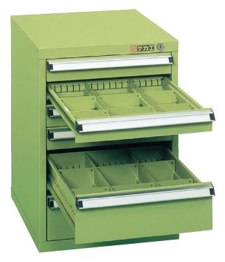 【直送】【代引不可】サカエ(SAKAE) スモールキャビネット 6段 390X400X540 グリーン SL-56の通販は 62,624円