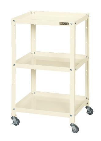 サカエ(SAKAE) スペシャルワゴン 3段 400X400X810 アイボリー SPU-03Iの通販は 16,107円