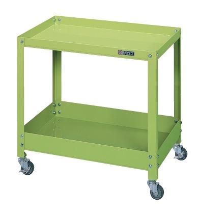 【直送】【代引不可】サカエ(SAKAE) スペシャルワゴン 2段 深棚 600X400X600 グリーン SPY-02の通販は 17,419円