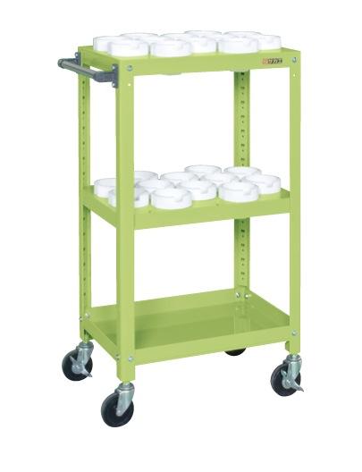 【直送】【代引不可】サカエ(SAKAE) ツーリングワゴン(スーパースペシャルワゴンタイプ) 3段 中32個 600X400X1100 グリーン SSW-26RC 36,943円