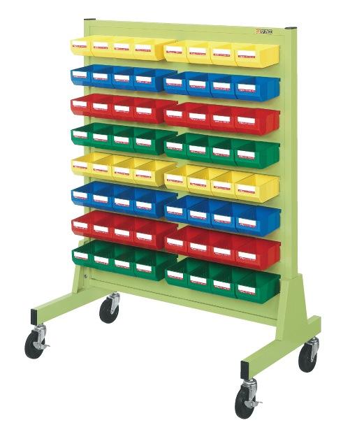 【直送】【代引不可】サカエ(SAKAE) パネルハンガー 移動式片面タイプボックス付 小64 960X560X1300 ZAS-5Yの通販は 80,770円