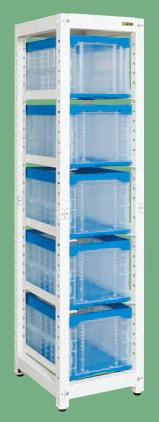 【直送】【代引不可】サカエ(SAKAE) マルチプルラック　コンテナ収納タイプ(単体) MR-40BLの通販は 82,765円