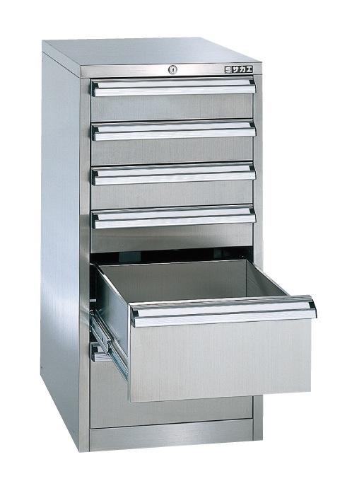 【直送】【代引不可】サカエ(SAKAE) ステンレス　キャビネット(6段引出し) SU-66SBの通販は 150,756円