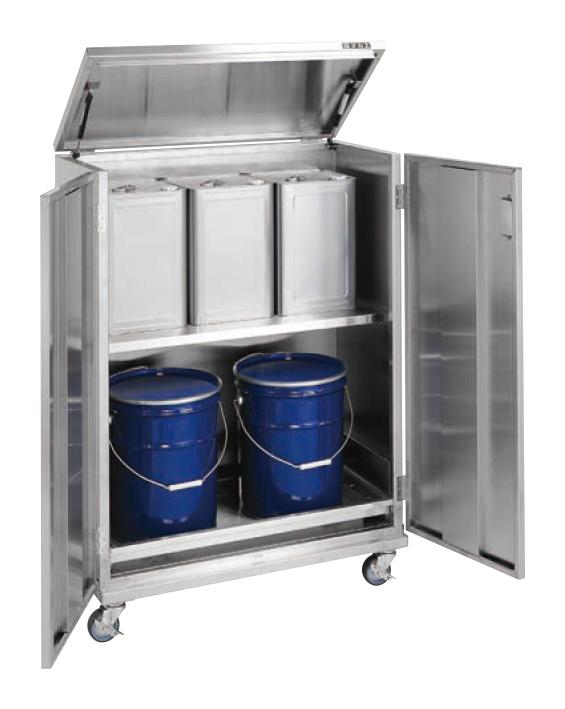 【直送】【代引不可】サカエ(SAKAE) 一斗缶保管庫(SUS430タイプ・移動式) SU4-ITKARの通販は 232,334円