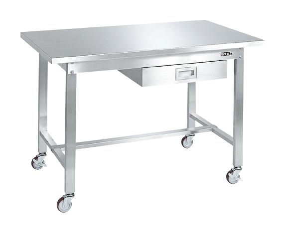 【直送】【代引不可】サカエ(SAKAE) ステンレス作業台(移動式・SUS430) SUS4A-157BNの通販は