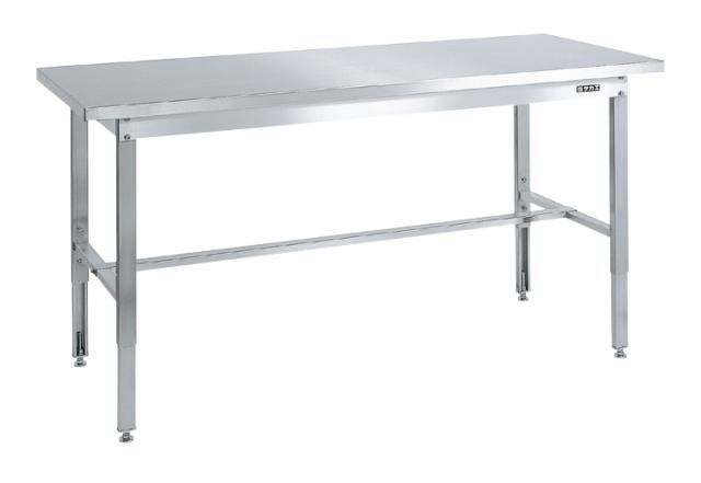 【直送】【代引不可】サカエ(SAKAE) ステンレス高さ調整作業台(ステンレスカブセ天板仕様) SUT4-187PCの通販は