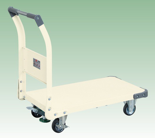 【直送】【代引不可】サカエ(SAKAE) 特製四輪車(固定ハンドルタイプ・フロアストッパー付) TAN-22FIの通販は
