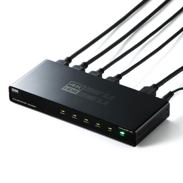 サンワサプライ 4K/60Hz・HDR対応HDMI分配器(4分配) VGA-HDRSP4