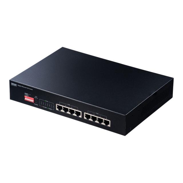 サンワサプライ 長距離伝送・ギガビット対応PoEスイッチングハブ(8ポート) LAN-GIGAPOE81の通販は 24,722円