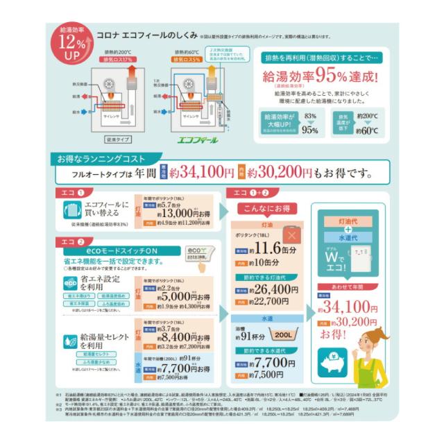 【】ｺﾛﾅ《UIB-EF472(FFK)》(給排気筒別売) : ｴｺﾌｨｰﾙ ｴｺﾌｨｰﾙ 給湯専用ｵｰﾄｽﾄｯﾌﾟ 水道直圧式 屋内据置式 強制給排気 寒冷地∴(旧 UIB-EF471(FFK))(EHI-4771DF同等)CORONA 東京ｾﾞﾛｴﾐﾎﾟｲﾝﾄ対象商品_2