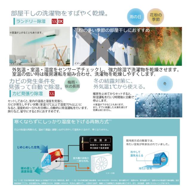 【】日立《RAS-XK7125D W》 (RAS-XK7125D-W + RAC-XK7125D)単200V 23畳･R07 .(RAS-XK71R2-Wの後継) : ﾙｰﾑｴｱｺﾝ 寒冷地ﾒｶﾞ暖 冷除湿･XKｼﾘｰｽﾞ∴白くまくん HITACHI しろくまくん