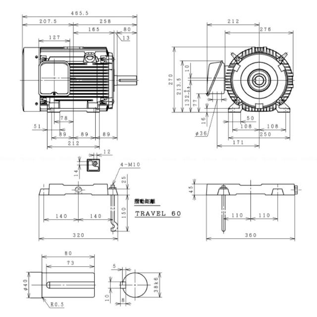 日立産機ｼｽﾃﾑ《TFO-LKK-5.5KW-6P》〈5.5KW TFO-LKK 6P〉｛TFO-LKK-6P