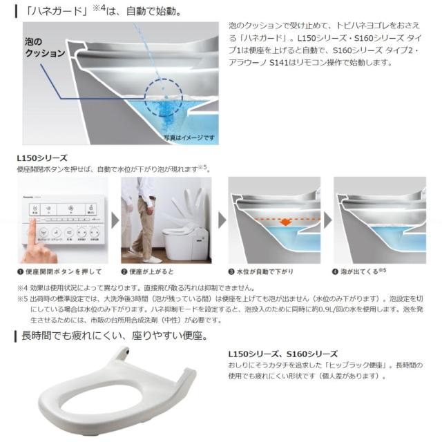 ≠【】◎ﾊﾟﾅｿﾆｯｸ XCH1500WSK  (CH1500WSK + CH150F ) : ｱﾗｳｰﾉL150 TO WS ｱﾌﾟﾘ有 ﾌﾗｯﾄR∴ﾅﾉｲｰX･ｵｿﾞﾝｳｫｰﾀｰ･流水音･温風乾燥 機能付き_11