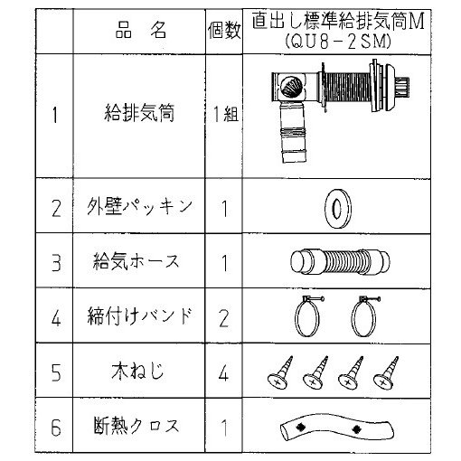【】ｺﾛﾅ《QU8-2SM》: 給排気筒ｾｯﾄ 石油給 水道直圧式 AG用 直出し ∴CORONA