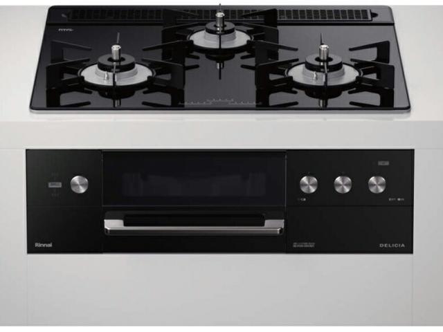 ⊥【】ﾘﾝﾅｲ RHS31W30E11RABW LPG (52-5515) : DELICIA|60cm|3V|7ｾｸﾞLED|ﾅｲﾄﾌﾞﾗｯｸ|ｻﾞ･ｺｺｯﾄ別売 ∴
