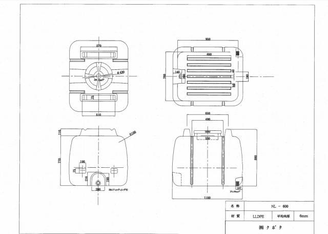【】ｸﾎﾞﾀ NL-600 黄 25Aﾌｨｯﾃｨﾝｸﾞ.ﾄﾞﾚﾝ付 21Kg : ﾛｰﾘｰﾀﾝｸ 角∴工業.水槽.ﾀﾝｸ.貯水槽.農業.消毒.防除.容器._1