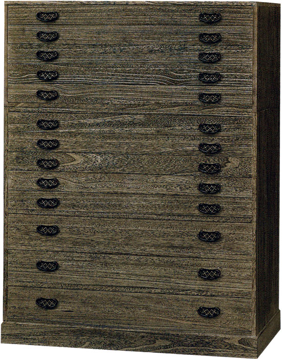 静岡県産　焼桐タンス　13段　総桐　とのこ仕上げ　幅100　整理総桐箪笥国産品　整理ダンスFK-639【送料無料】 【桐タンス 桐たんす　桐箪笥】 【smtb-k】　【ky】 【家具】 【京都−市やま家具】  桐ダンスの通販は 187,000円