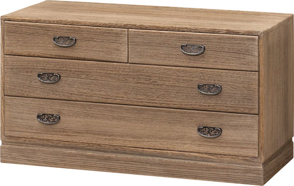 静岡県産　焼桐チェスト　3段4杯引　総桐　とのこ仕上げ　幅99　整理総桐箪笥国産品　整理ダンスFK-651【送料無料】  【桐タンス 桐たんす　桐箪笥】 【smtb-k】　【ky】 【家具】  桐ダンスの通販は