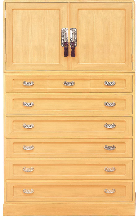 静岡県産衣装総桐タンス/総桐箪笥/桐たんす国産品とのこ仕上げ106cm幅下五−三上開1号　FK-140【送料無料】【桐タンス 桐たんす　桐箪笥】 【smtb-k】　【ky】 【家具】【京都−市やま家具】  桐ダンス