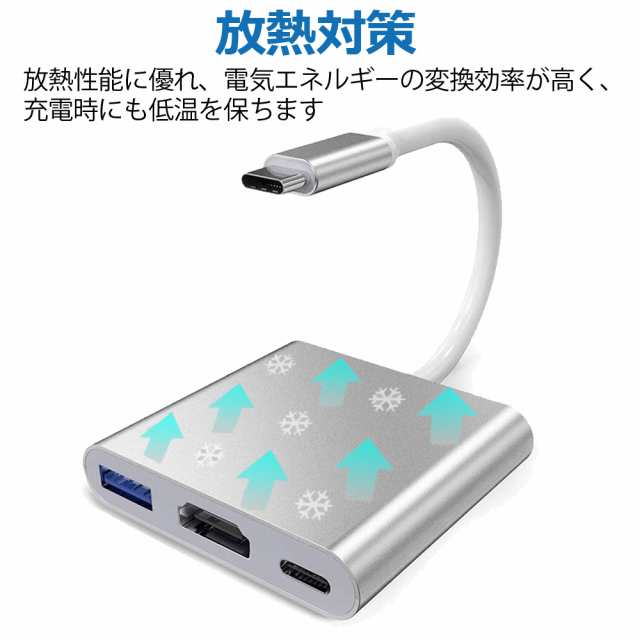 USB Type C HDMI 変換ケーブル Type C HDMI 変換アダプター 4k解像度 高画質 スマホ テレビ 接続 ケーブル Switch/ MacBook/Galaxy対応の通販はau PAY マーケット - 哲也卸屋