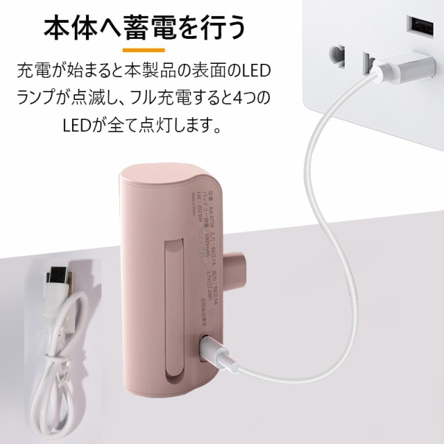 モバイルバッテリー iPhone用 Type-C タイプC モバイルバッテリー 大