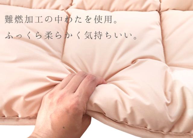 送料無料 厚手 防炎ベットパッド シングル（100×200cm）No.48 防炎薄い敷ふとん 2.0kg 軽量 洗える 日本製 ASO-2000SE 2422686_3