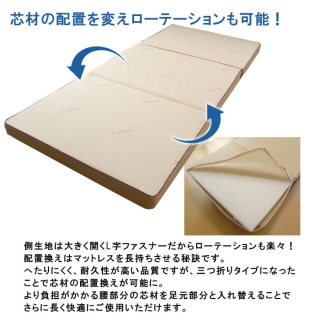 豪華特典 特殊立体敷タイプ B-AIR PRO PLUS BR90 ボディリフレックス90 セミダブル 118×200cm マットレス ウレタン 体圧分散 日本製_7