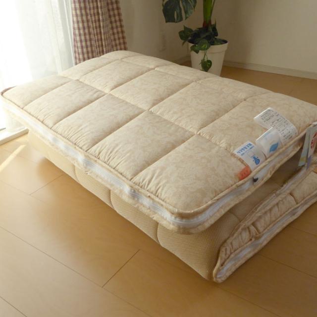 介護ベッド用 洗える 敷き布団 介護サイズ 90×190cm ブレスエアー 日本製 脱着式 介護用 セミシングル 四季ケアー・ループ_12