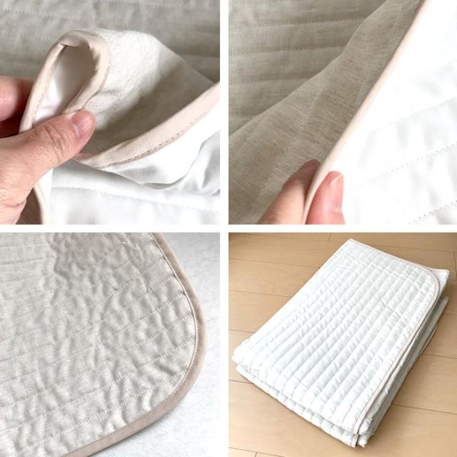 送料無料 近江麻パットシーツ ちとせ 日本製 近江産 麻 シングル 100×205cm 夏物 洗える 敷きパッド 京都金桝 PS100G_5