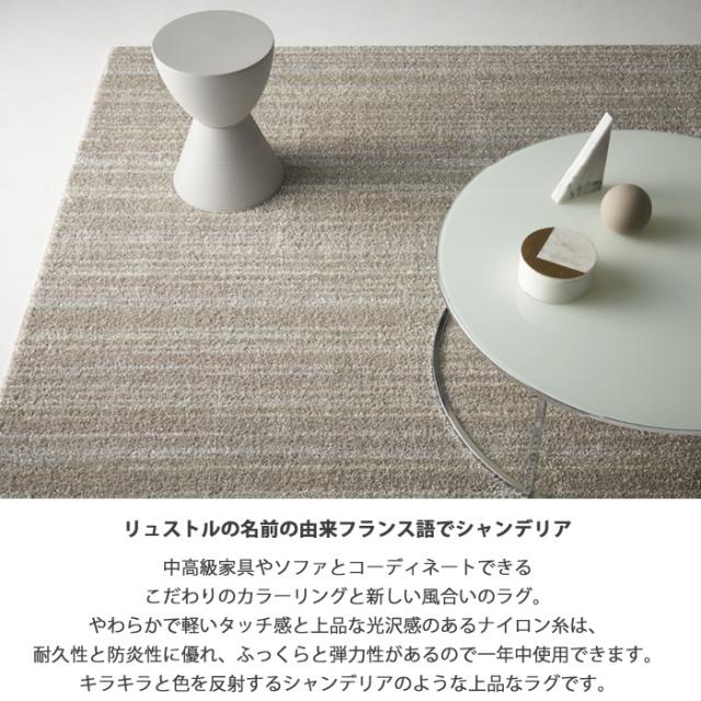 ラグ シャギー ラグマット Mリュストル 140×200cm M LUSTRE 防音 防ダニ 防炎 床暖対応 多機能カーペット 10色 日本製 SUMINOE 134-40063_1