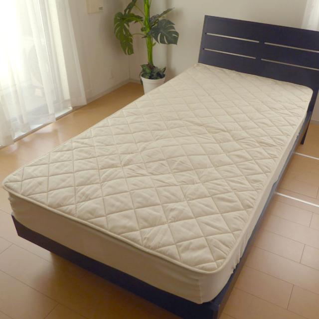 日本製 爽やかウールベッドパッド 羊毛ベッドパッド シングル 100×200cm ウール100％ 多層式健康パッド 3層構造 MOSWBPS000_10