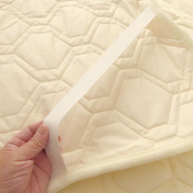 日本製 オーガニックコットンボア わた入り 敷きパッド ダブルサイズ