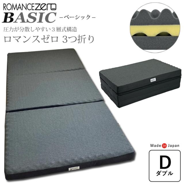 ロマンスゼロベーシック ダブル 140×195cm 敷ふとん ウレタンマットレス 腰痛 ROMANCE ZERO BASIC 高反発 日本製 1134-7034-20