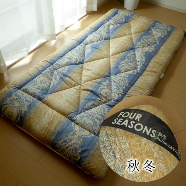 日本製 オールシーズン 敷き布団 ダブル 140×210cm かため しっかり厚めタイプ 両面仕様 固綿 敷きふとん ZL92008DL KTZ0020T_3