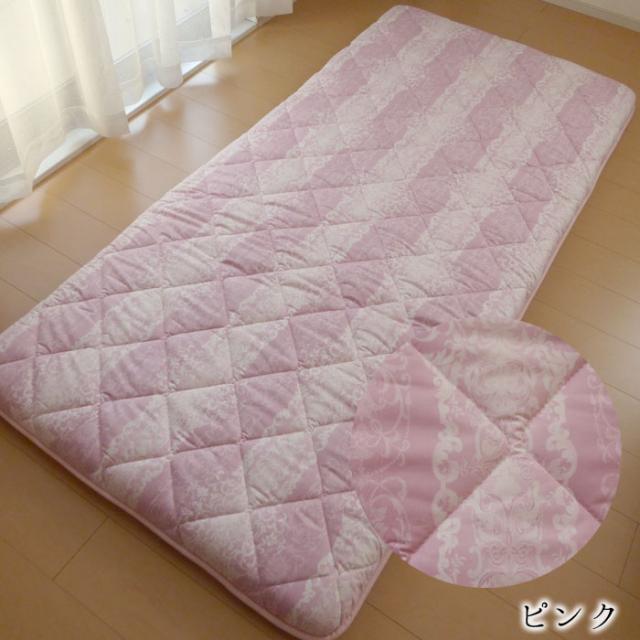 日本製 羊毛混敷き布団 セミダブル 120×210cm 3層固綿 敷きふとん 硬め プレミアムウール 布団 敷布団 オールシーズン 柄込み NSJ0003T_5