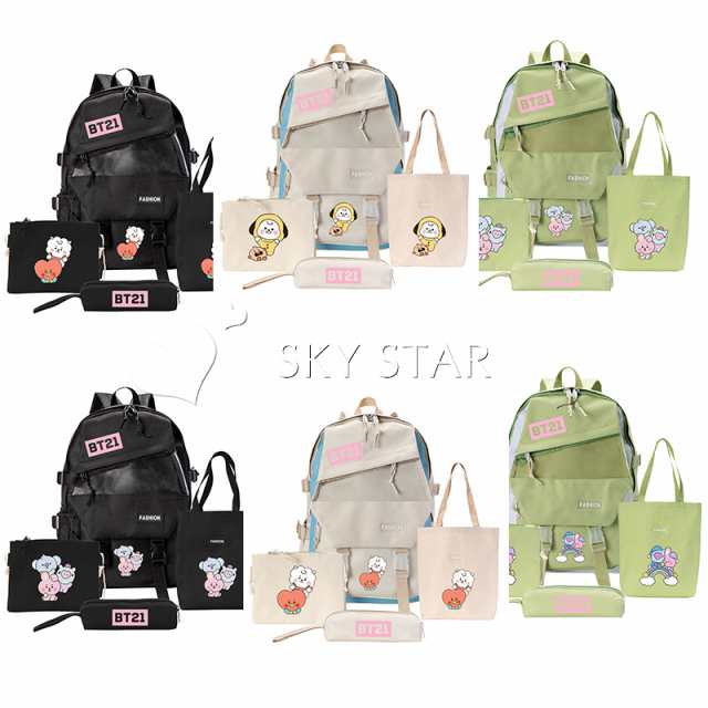 防弾少年団 Bt21 Bts グッズ 4点セット リュック ショルダーバッグ 筆箱 大容量 軽量 キッズ レディース おしゃれ 通学 通勤 旅行 男女兼の通販はau Pay マーケット スカイスター