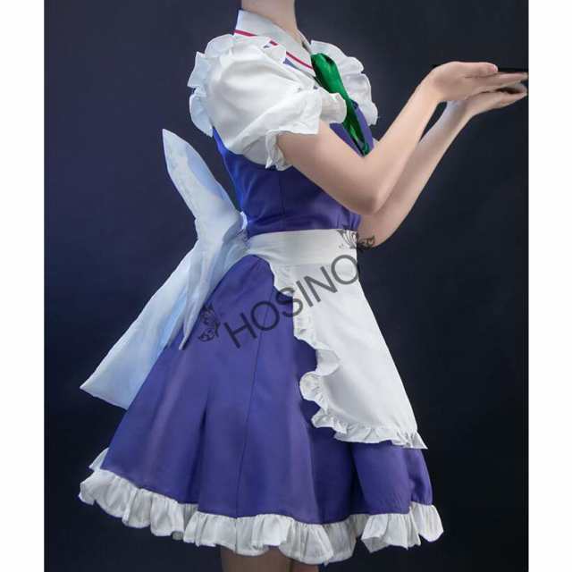 ☆超目玉】 東方Project 風 十六夜 咲夜 コスプレ衣装 子供 大人用 半袖 Tシャツ 春夏 コート 普段着 スポーツ 日常服 ハロウィン 仮装  コスチューム アニメ