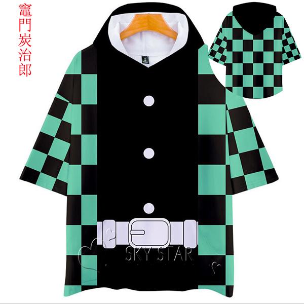 鬼滅の刃 風 竈門炭治郎 子供用 大人用 コスプレ衣装 半袖 Tシャツ 春夏 コート 日常服 男女兼用 ハロウィン 仮装 コスチューム アニメ の通販はau Pay マーケット スカイスター
