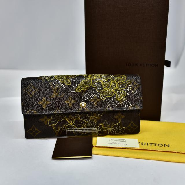 極美品 鑑定済 LOUIS VUITTON ルイヴィトン 長財布 ポルトフォイユ サラ ダンテェル M95389 モノグラム ブラウン系 即日配送 K159-41の通販は