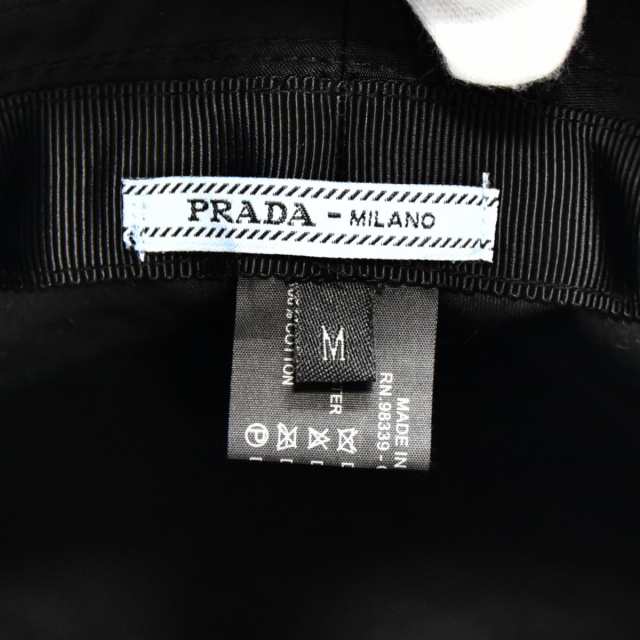 ほぼ新品 鑑定済 PRADA 三角ロゴプレート ナイロンバケットハット Mサイズ RN.98339-CA.34767 帽子 ブラック 男女兼用  即日配送 K312-19の通販はau PAY マーケット - akise | au PAY マーケット－通販サイト