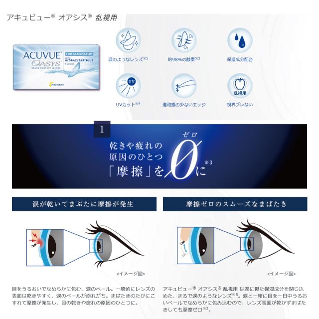 ジョンソン 2WEEK アキュビュー オアシス 乱視用 (6枚入り) 6箱セット＜コンタクトレンズ 21800BZY10252000 送料無料 2週間交換 ジョンソンエンドジョンソン トーリック 2ウィーク＞