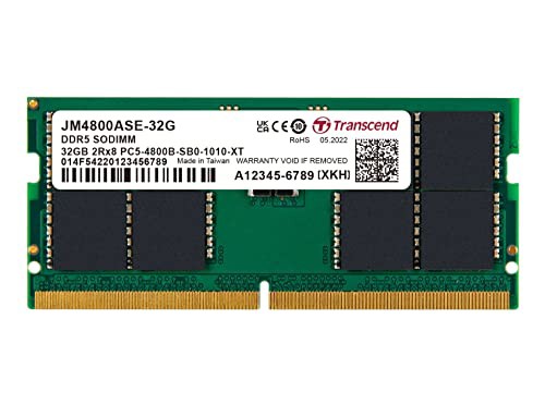 トランセンドジャパン ノートPC用メモリ PC5-38400(DDR5 4800) 32GB 1.1V 262pin SO-DIMM 2Rx8