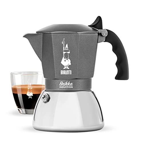 BIALETTI(ビアレッティ) Bialettiブリッカインダクション 4カップ用 IH対応 & 直火式 (コーヒーメーカー エスプレッソメー