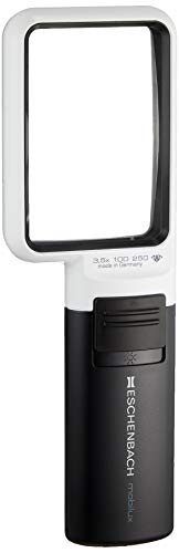 エッシェンバッハ ESCHENBACH ルーペ mobiluxLED+mobase LEDワイドライトルーペ&専用スタンド 50×75mm(3.の通販は