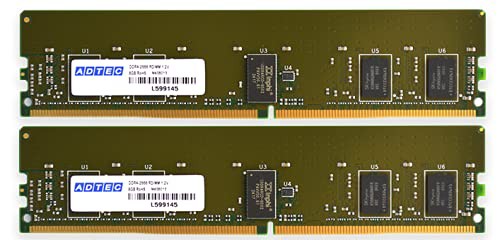 アドテック DDR4-2400 Registered DIMM (RDIMM) ECC 8GB×2枚 シングルランク ADS2400D-R8GS