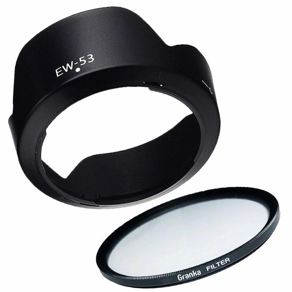 Canon キヤノン 互換 レンズフード Uv保護 レンズフィルター 2点セット Ew 53 49mmフィルター Eos Kiss M Eos M100 Eos M10 Eoの通販はau Pay マーケット モアバリュー
