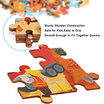 Top Bright 子供用木製ジグソーパズル 100ピース 就学前のお子様用パズル 4 8歳 子供のテーマパズル 教育玩具 エンジニアリング構造の通販はau Pay マーケット クルリンストア