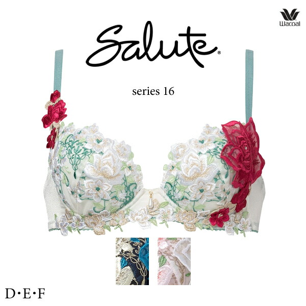 ワコール サルート 16G ブラジャー BTJ416 3/4カップワイヤー  P-upタイプ D･E･Fカップ