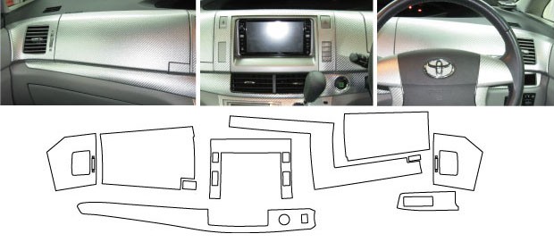 エスティマ ACR/GSR50系/ハイブリッド AHR-20W インナーパネルセット カーボン調シート マジカルアートレザー ハセプロ トヨタ LC-IPST1 の通販は